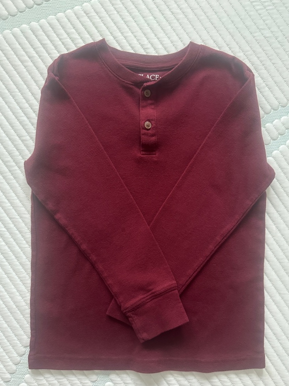Place Long-Sleeve Henley Shirt - Burgundy